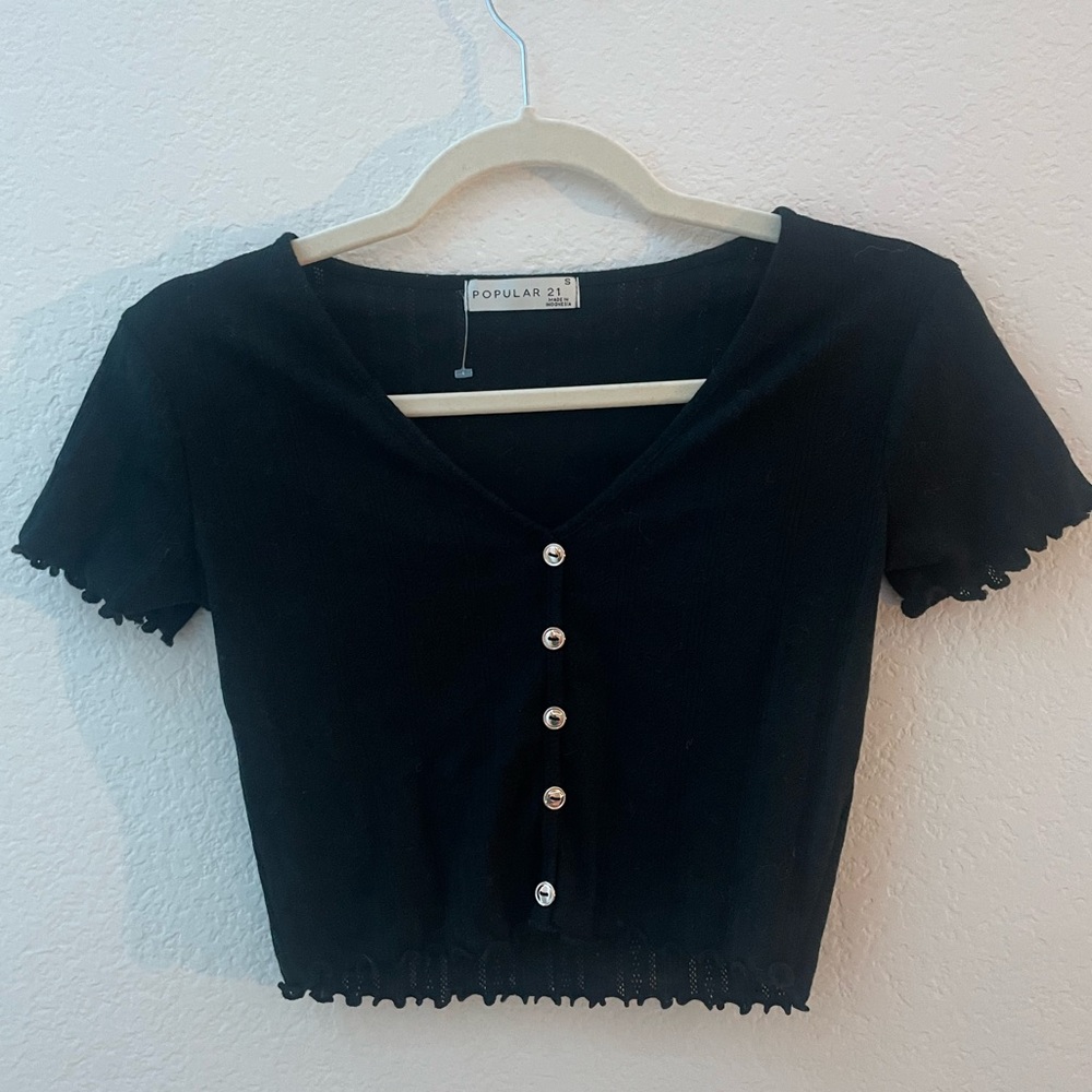 Stylish Black Crop Top